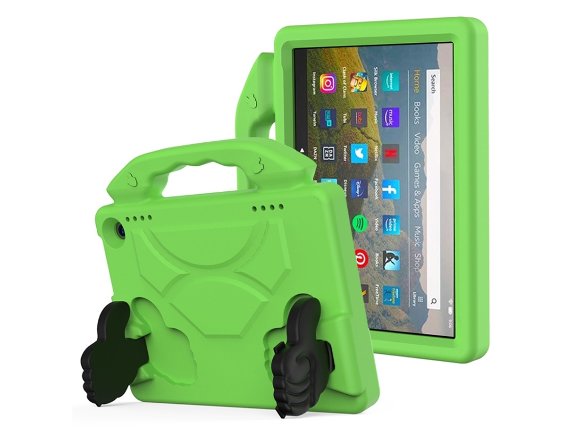 Capa Halinuia, Para Amazon Kindle Fire Hd8 Plus, Cor Verde