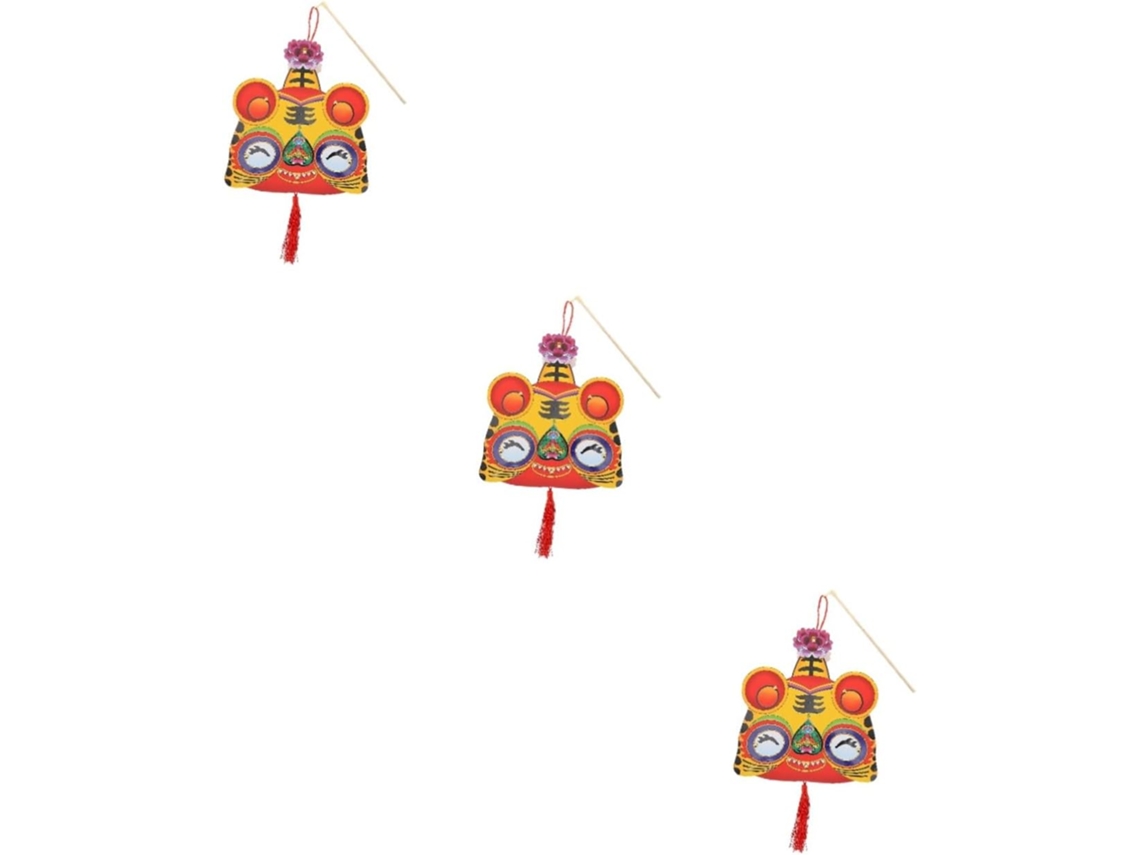 Conjunto De 3 Lanternas Iluminadas Para O Ano Novo Chinês, Lanterna Decorativa Portátil Para Festa C Gokoco