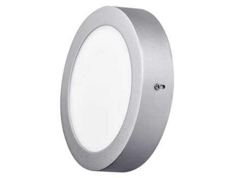 Painel LED EMOS 170 mm, Redondo, Conectado, Prata, Branco Neutro 12W