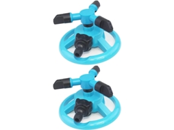 2 Pack Aspersores De Jardim 360 Rotativos Automáticos Bicos (azul)