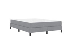 Conjunto 1 Cama Box Vidaxl Cinzento-claro Tecido (140 X 200 Cm)