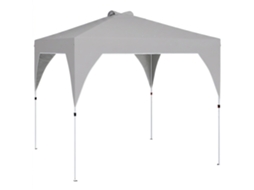 Gazebo dobrável 3x3m, laterais, bolsas, estacas, cinza escuro