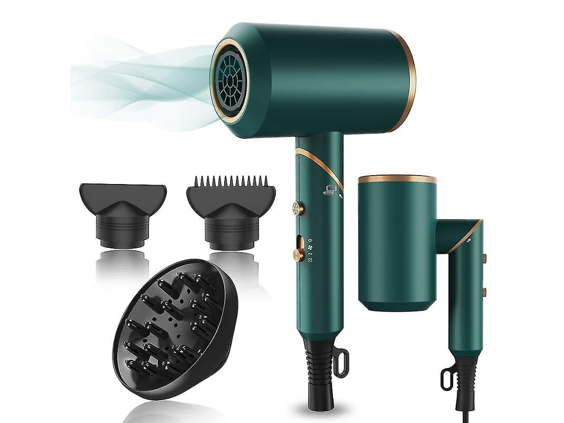 Secador De Cabelo Iônico Profissional, Secador De Cabelo Poderoso Para Secagem Rápida, Secador De Cabelo Compacto E Leve Portátil Para Mulheres