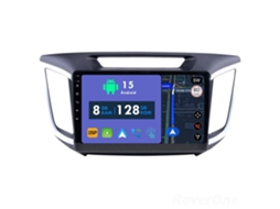 Auto Rádio Carro Bluetooth Autoradio 8GB RAM 128G ROM CarPlay Navegação GPS Ecrã Táctil RoverOne para Hyundai Creta IX25 2015-2019  