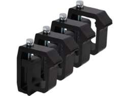 Conjunto de 4 suportes de montagem em alumínio e ferro para capacete de autocaravana.