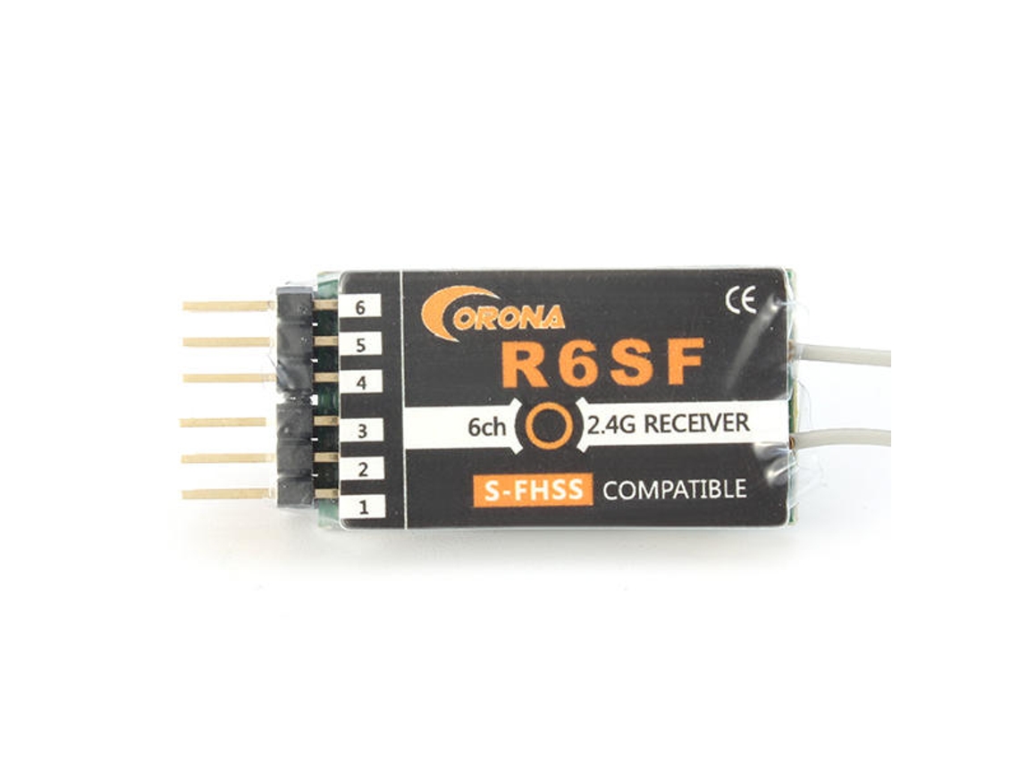 Receptor Corona R6sf 2.4g 6ch Compatível com S fhss/fhss para Modelos Rc MDUG