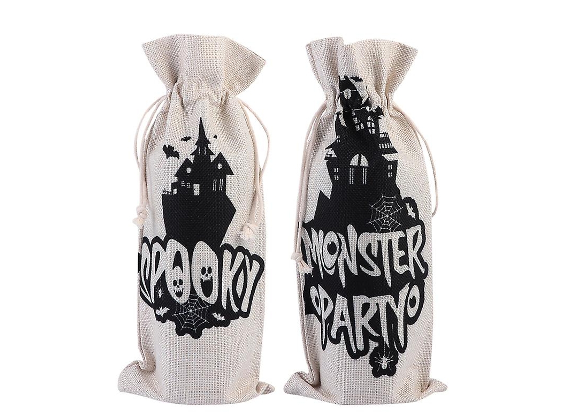 2 Peças de Capa de Garrafa de Vinho de Halloween para Decorações de Halloween ALLINLESS