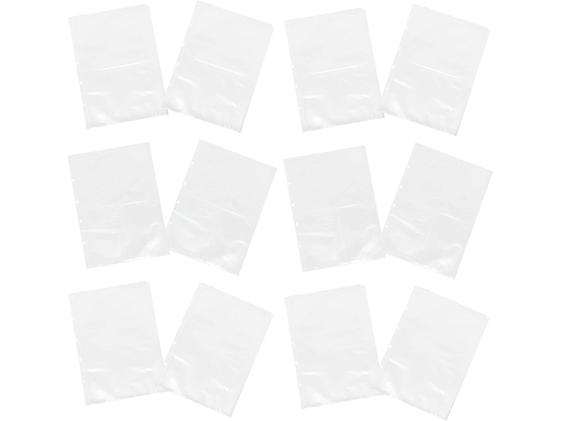 Protetores De Página Transparentes Fichário, Capas Plásticas Reutilizáveis, 40 Unidades 20 A3, 10 A4, 10 A5