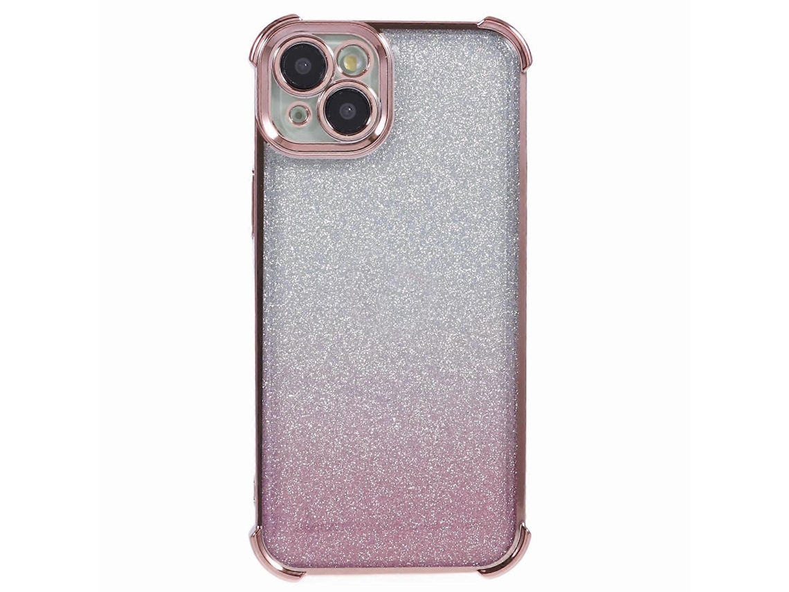 Capa De Celular Galvanizada Com Glitter Em Pó E Gradiente De Cor Tpu Para Iphone 13