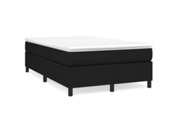 Vidaxl Cama Boxspring Com Colchão 120x190 Cm Tecido Preto