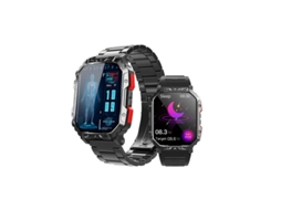Relógio inteligente Bestvite F407 masculino com Bluetooth para chamadas ao ar livre, à prova d'água, preto