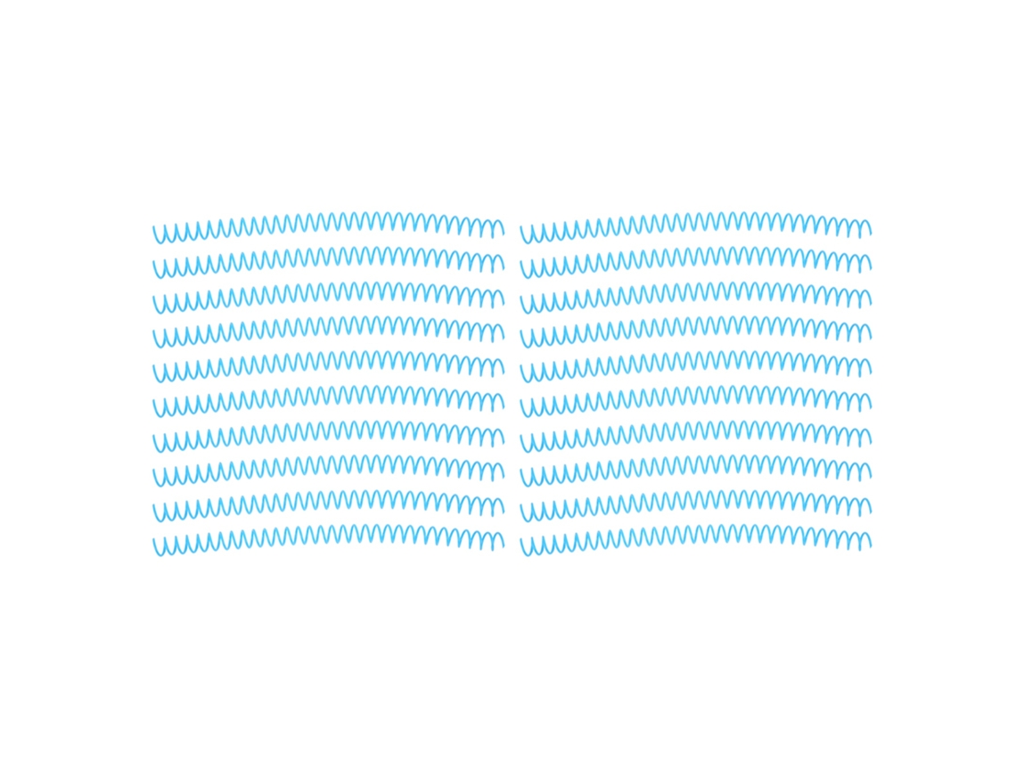 20 Espirais de Encadernação 30 Furos Diâmetro 13mm Grande Capacidade Pente de Espinha Azul Kit