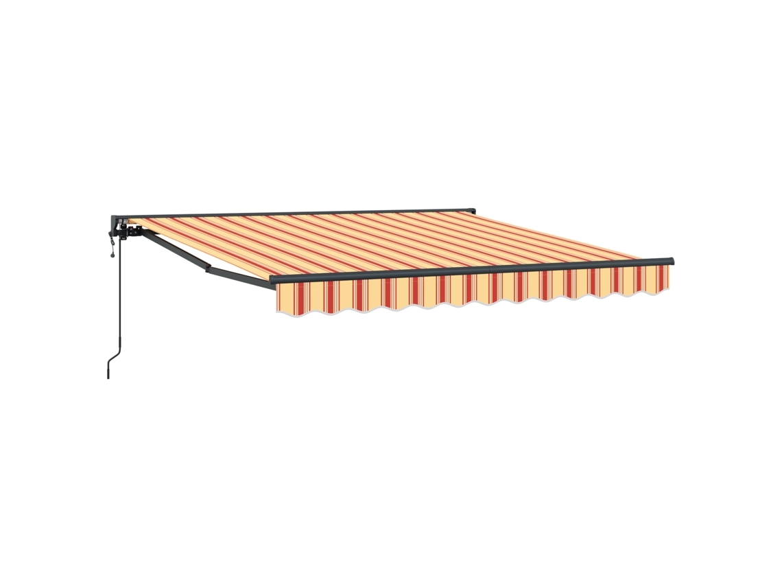 Toldo Retrátil Elétrico Manual Amarelo E Laranja Vidaxl (300x250 Cm)