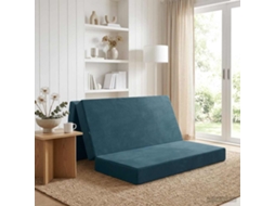 Vidaxl Sofá Cama Dobrável 160 X 67 X 45 Cm Azul