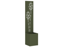 Conjunto 1 Tela De Jardim Vidaxl Verde-azeitona Aço (32 X 32 X 150 Cm)
