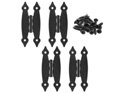 Conjunto De 8 Dobradiças Pretas Antigas Em Formato De H, 8, 9 Cm, 3, 5 Polegadas, Em Aço Laminado A Frio, Embutidas Para Portas