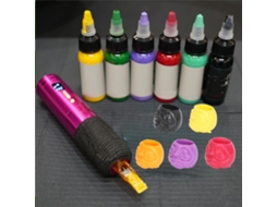 Copos De Tinta Para Tatuagem (200 Und Com Base, 17mm, Preto) Eoocoo