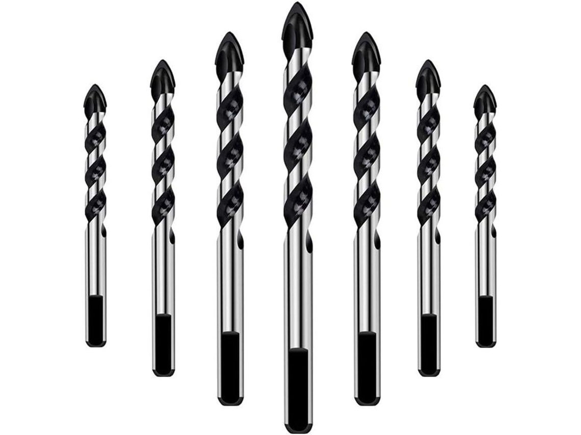 Conjunto De 7 Brocas Para Azulejos, Vidro, Concreto, Pedra, Tijolo, Cerâmica E Espelhos (3mm 4mm 5mm 6mm 8mm 10mm 12mm)