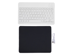Teclado Inalámbrico Bluetooth Portátil, Recargable, Retroiluminación Rgb, Ultrafino, Ergonómico, para Android, Windows, Tablet Y Teléfono, Blanco.
