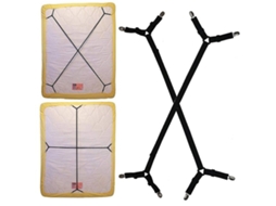 Lurelia Correias Para Lençol 2 Peças Ajustável Elástico Triângulo Seguro Nylon Metal Colcha Colchão Cama