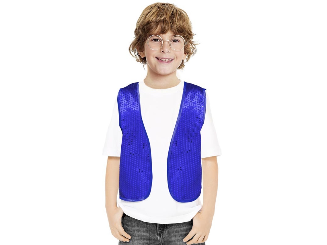 Colete de lantejoulas azul escuro para meninos