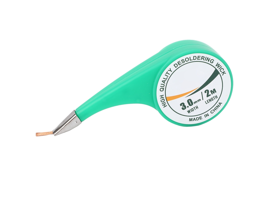 Esponja de dessoldagem com fluxo, queimador de latão, ferramenta para limpeza e reparo de placas de circuito impresso, comprimento 2 m, largura 3,0 mm