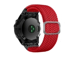 Bracelete de Nylon 22Mm com Fivela para Garmin Fenix 7/Epix/Instinct 2/Approach S62/Fenix 5 Vermelho