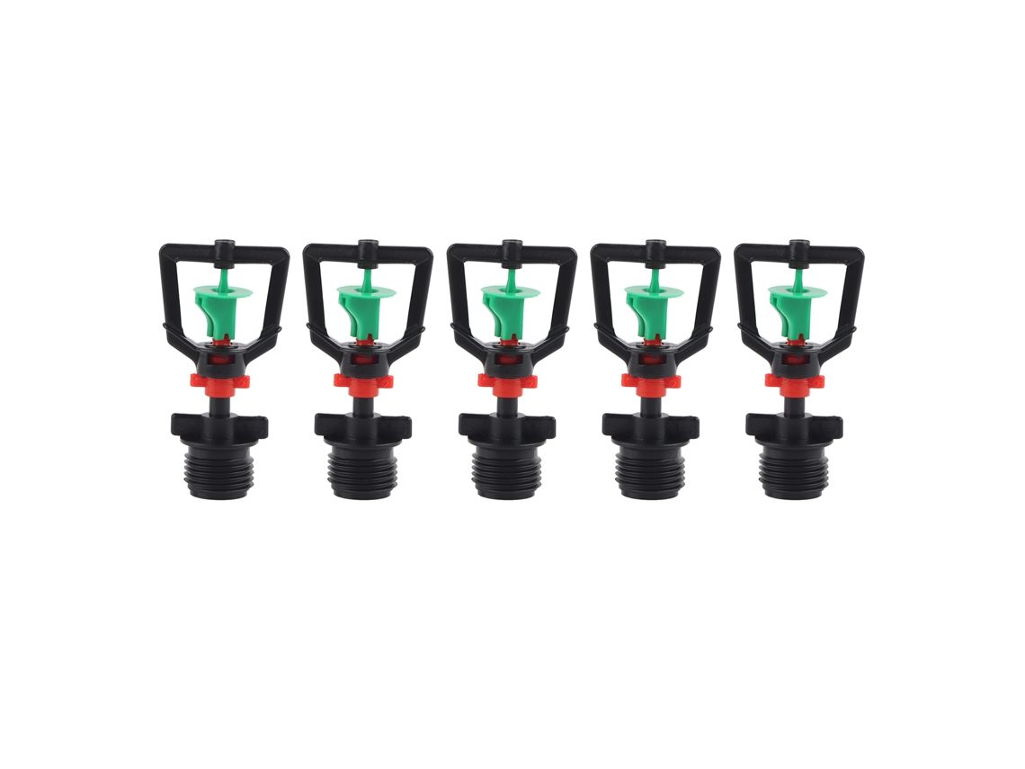 5pcs Bico de Aspersor Rotativo G1/2 Rosca Macho para Jardim e Estufas
