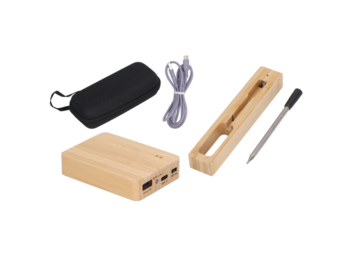 Laxiscreed Termômetro De Churrasco Bluetooth Sem Fio Recarregável Para Grelhar Na Cozinha E Medição De Temperatura