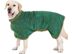 Roupão Absorvente, para Cães, Secagem Rápida, Tamanho M, Verde AQUAFORGE