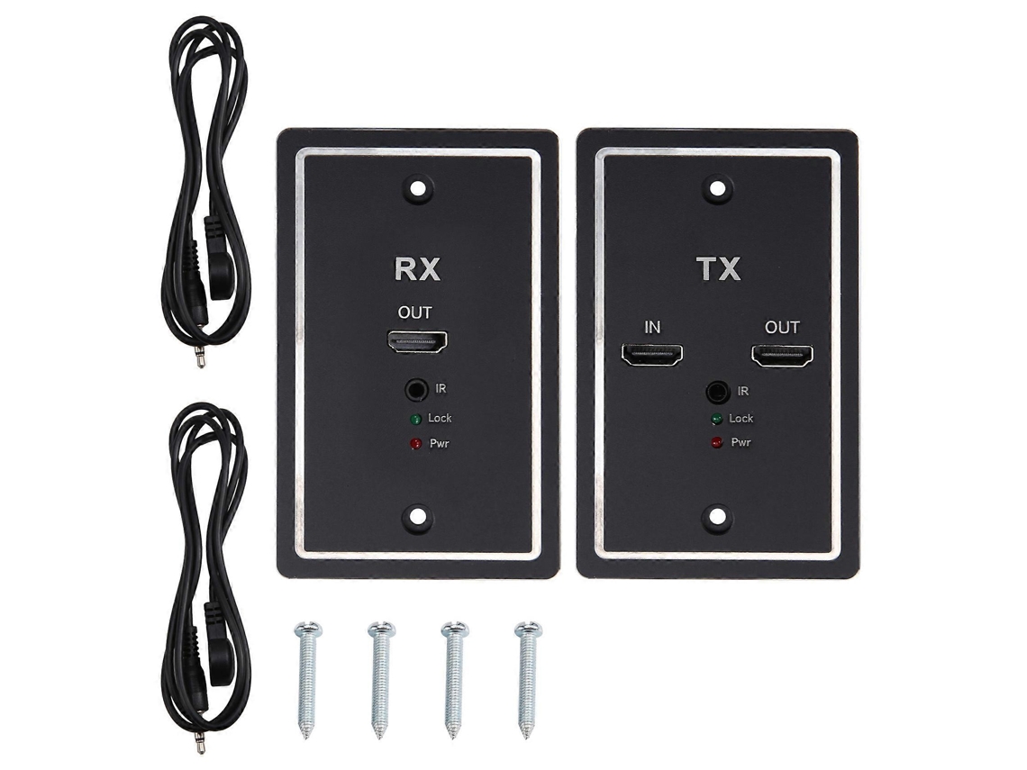 Extensor De Parede Hd Hdmi Compatível Painel De Tomada Extensor De Cabo De Rede Alta Definição 50m 1080p