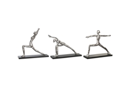 Figura Decorativa DKD HOME DECOR 33 x 10 x 35 cm Prateado Índio Yoga