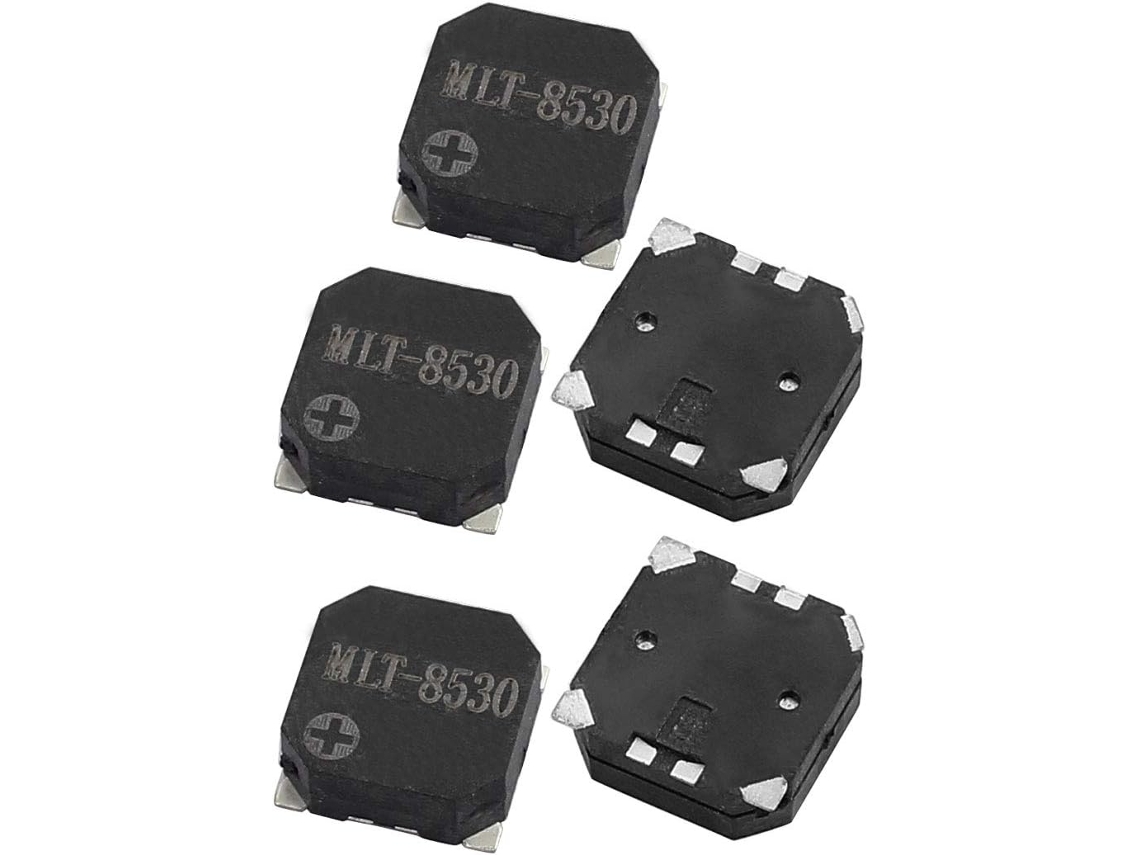 5 Peças Dc 2,5 4,5v 8,5mm X 8,5mm X 3mm Smd Buzzer Passivo Preto CHABERLU (2324c572cbb84f1f363dd97e815a0cbe)