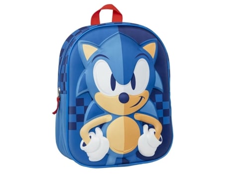Mochila Escolar SONIC Azul 25 x 31 x 10 cm