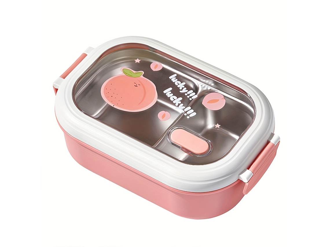 Caixa Bento Aço Inoxidável 1000ml Rosa Cuich