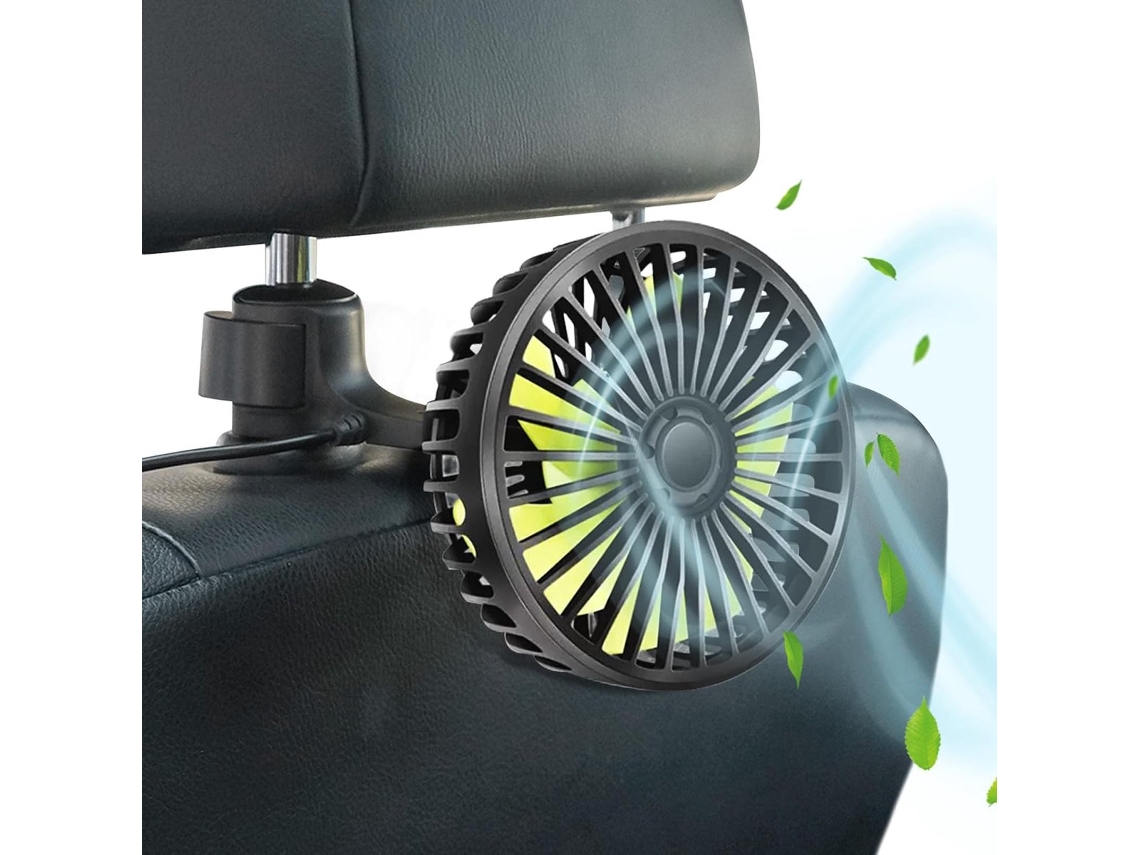 Ventilador para Carro, com Velocidade do Vento e Ângulo de Rotação Ajustáveis. MUDG