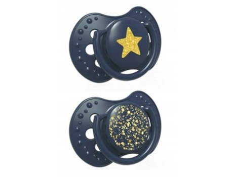 Lovi, Chupeta Dinâmica De Silicone Stardust 0 3m 22/892 Azul, Conjunto De 2 Canpol