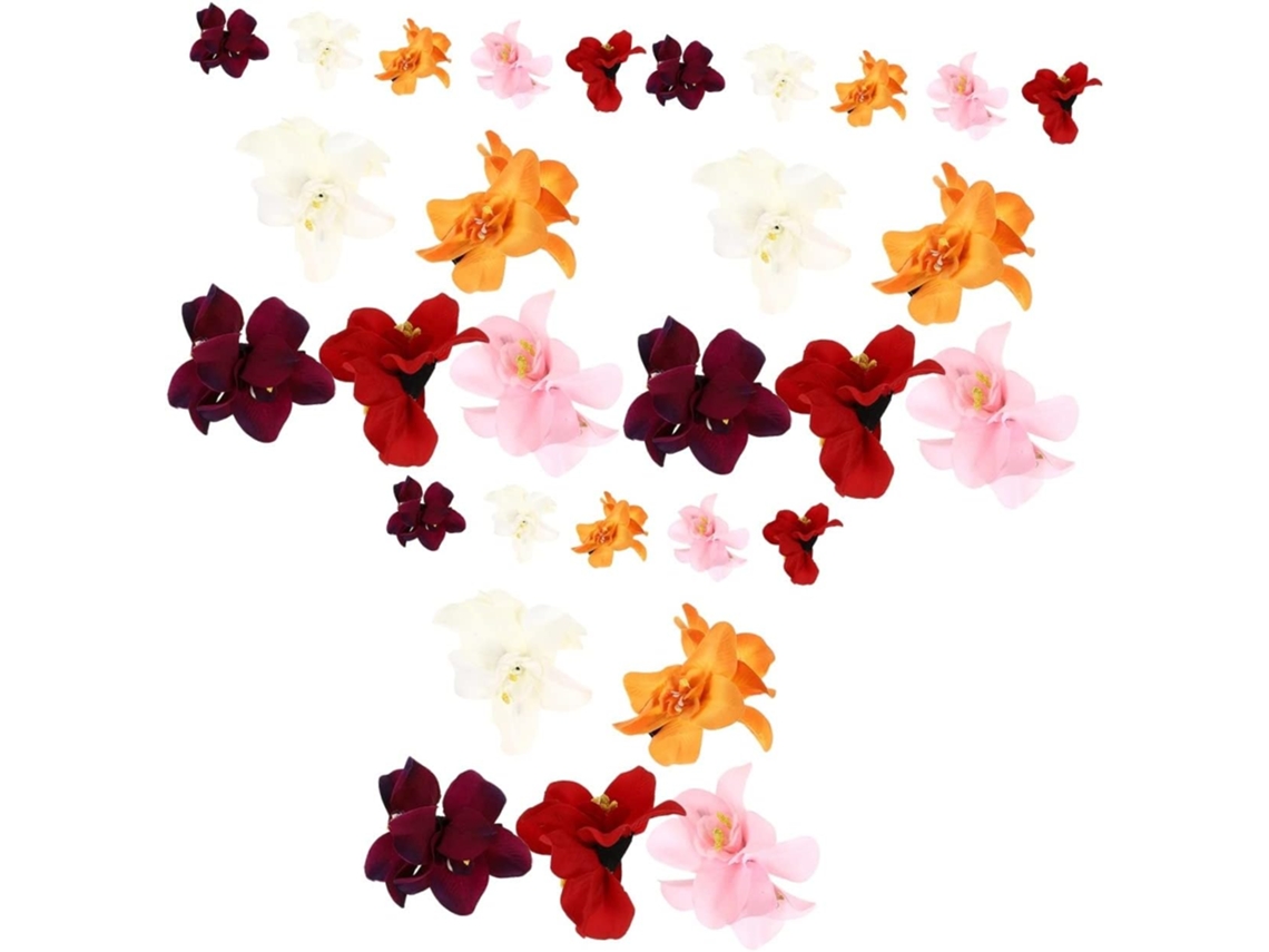 Conjunto De 30 Grampos De Cabelo Com Flores Artificiais Para Mulher - Acessórios Para Cabelo