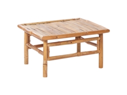 Mesa Baja De Exterior Beliani Cerreto De Bambú Marrón 64x55x20