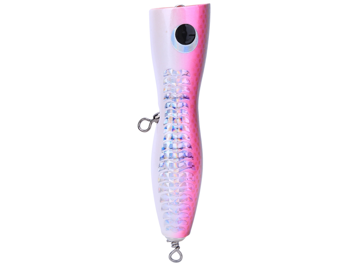Isca Artificial Peixe Popper Madeira Grande Topwater