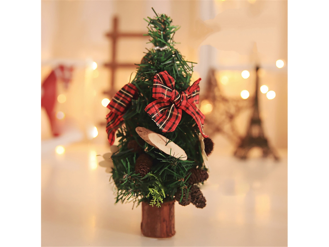 Árvore De Natal (26cm, Laço Xadrez) Eoocoo