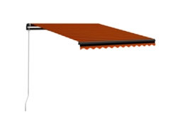Toldo Retrã¡til Manual 300x250 Cm Laranja E Castanho Dkd Home Decor