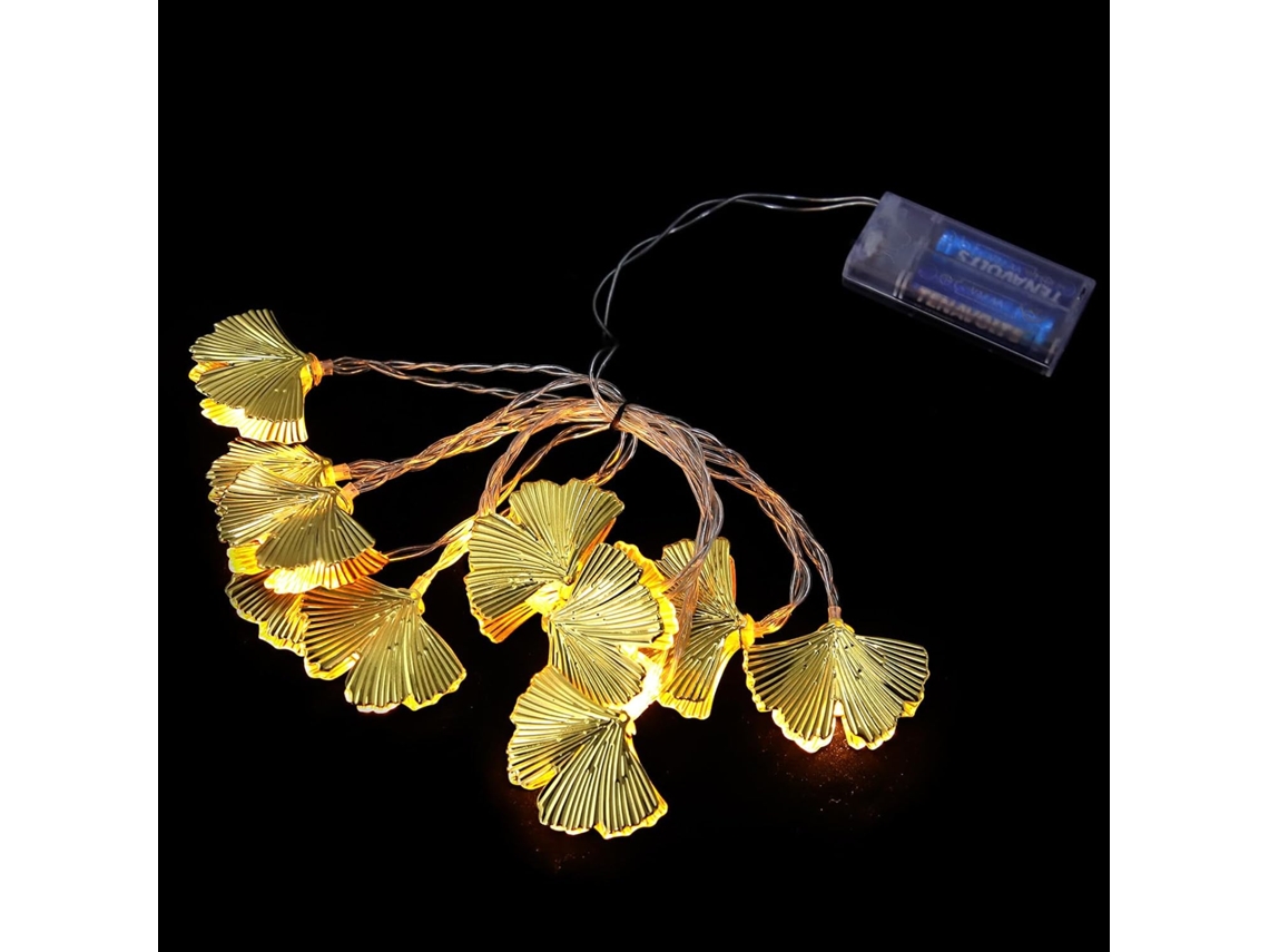 Decoração Suspensa Luminosa em Led Dourado para Festas e Ambientes Internos Aconchegantes. SFUSHOS