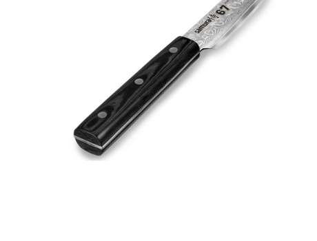 SAMURA Damascus Scus 67 Tanto Faca de Corte de Cozinha 230Mm Aus 10 Japão Aço 61 Hrc 67 Camadas