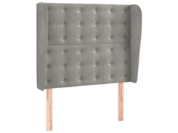 Headboard, Headboards Vidaxl Cinzeto Veludo (93 X 23 X 118/128 Cm)
