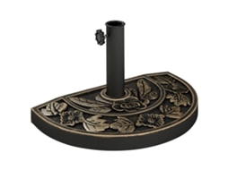 Base Meia Lua Com Manivela, Resina, Mastro 38/48 Mm, 50x31x32 Cm, Bronze
