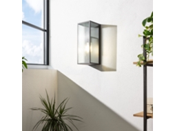 LEDKIA Aplique de Parede Exterior Metal e Vidro Big Taiga Preto