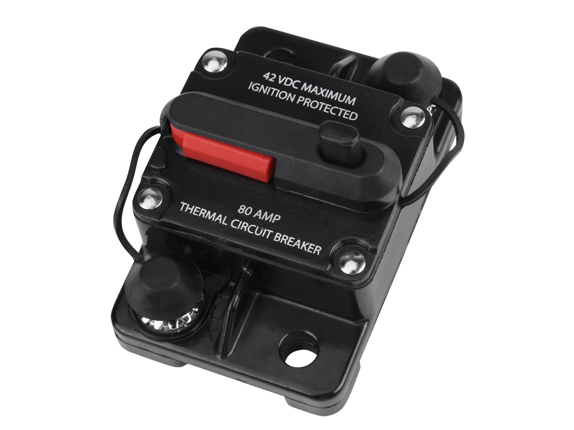 Disjuntor de Linha para Áudio de Carro com Reset Manual 80a Dc12v