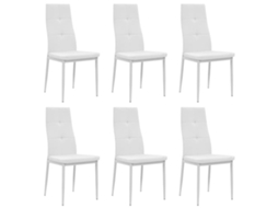 Dining Chair, Dining Chairs Vidaxl Branco Couro Artificial (n/a)