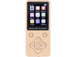 MP3 Player MP4 de 64GB (Dourado) 64GB Portátil 1.8 polegadas 5.0 Colorido Super Fino Player com Reprodutor de Música Integrado
